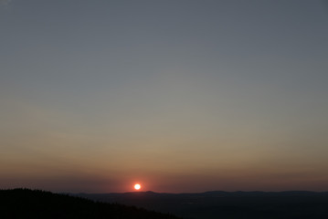 Fototapeta na wymiar Sunset Mountain Summit