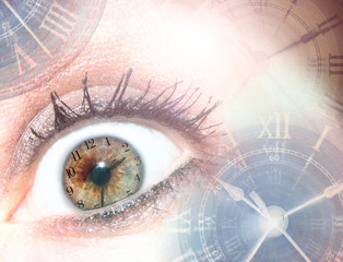 Time - clock in eye