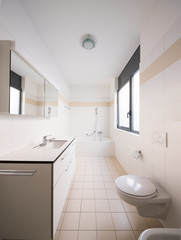 Fototapeta na wymiar Interior of modern apartment, empty bathroom