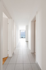Interior of modern apartment, empty corridor