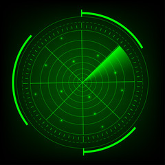 Radar vector illustrator.