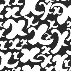 Vector Pattern with Calligraphy Letters X