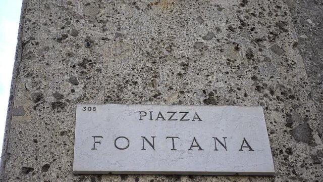 piazza Fontana's Emblem, historical square of Milan