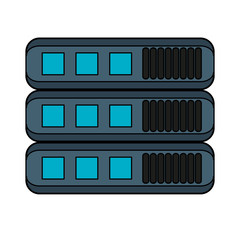 Databse servers technology vector illustration graphic design