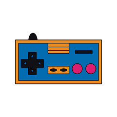 Retro gamepad symbol vector illustration graphic design