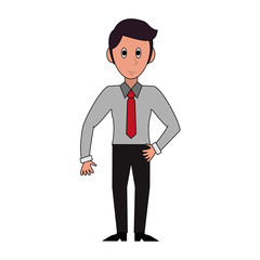 Businessman with suit cartoon vector illustration graphic design