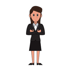 Business woman cartoon vector illustration graphic design