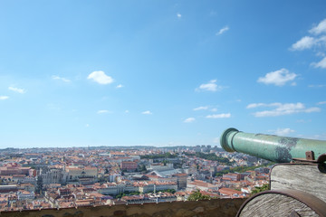 Lisbon Castle View with Canon
