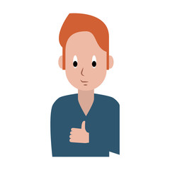 Young man cartoon vector illustration graphic design