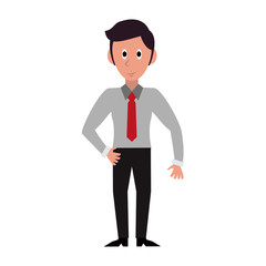 Businessman with suit cartoon vector illustration graphic design