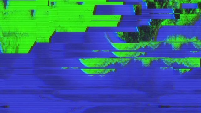 Unique Design. Abstract Digital Animation. Pixel Noise Glitch Error Video Damage