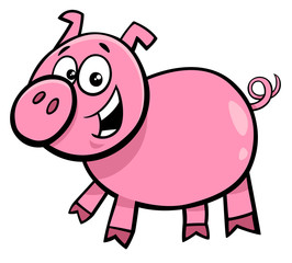 pig or piglet character cartoon illustration