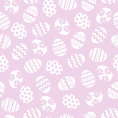 Purple Repeating Reverse Easter Eggs Background Vector Illustration 1