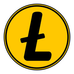 Obraz premium Litecoin icon on white.
