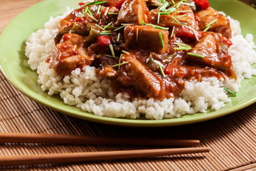 Chicken in sweet and sour sauce
