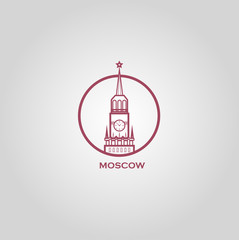 Linear banner of Moscow city.