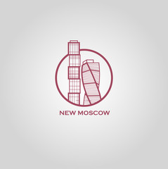 Linear banner of New Moscow city.