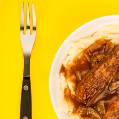 Sausage And Mashed Potatoes With Onion Gravy