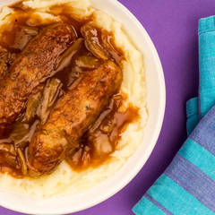 Sausage And Mashed Potatoes With Onion Gravy
