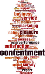 Contentment word cloud
