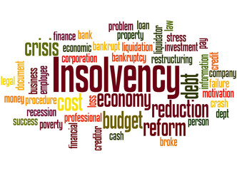 Obraz premium Insolvency word cloud concept 3