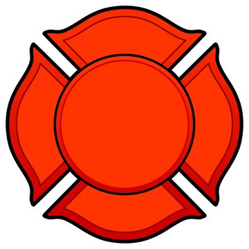 Fireman Emblem Sign On White Background Firefighteru2019s St Florian  Maltese Cross Fire Department Symbol Stock Illustration - Download Image  Now - iStock