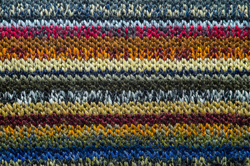 Colorful Knit Fabric Texture. Blank Background of Knitted Sweater Cloth