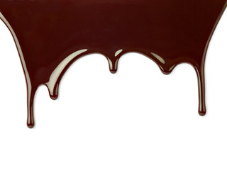 close up of chocolate syrup leaking