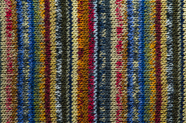 Colorful Knit Fabric Texture. Blank Background of Knitted Sweater Cloth