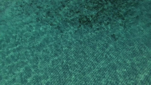 Aerial Mexico Crystal Clear Ocean Fly Over 001