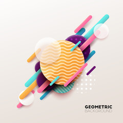 Abstract geometric background. Vector illustration. 