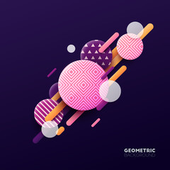 Abstract geometric background. Vector illustration. 