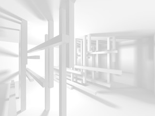Abstract Modern White Architecture Background