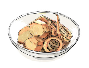 里いもといかの煮物