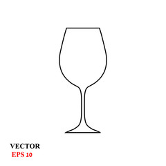 wine glass. vector illustration