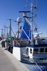 Laesoe / Denmark: Fishing boats at the pier in Oesterby Havn in summer © Torsten Grieger