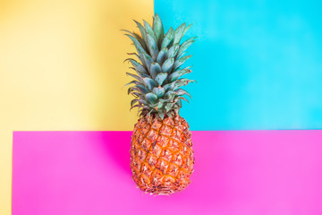 Creative layout made of pineapple. Food concept.