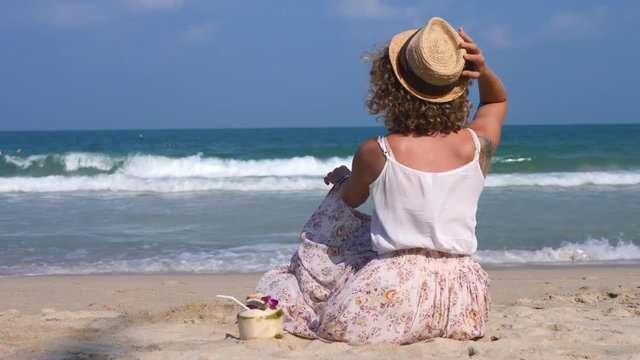Young Woman Having Beach Holidays