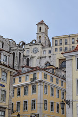 Fototapeta na wymiar church and buildings in lisbon, portugal