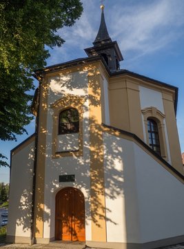 Chapel of St. Barbora built in 1729 according to the design of the architect Jan Blazej Santini -Aichel on the Havlickovo Square in Zdar nad Sazavou, Czech republic