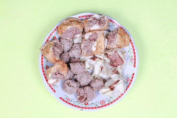 Indonesian street food : meatballs