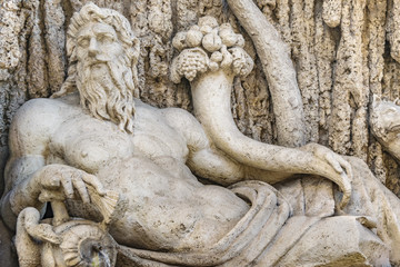 Fototapeta na wymiar Quattro Fontane Sculpture, Rome, Italy