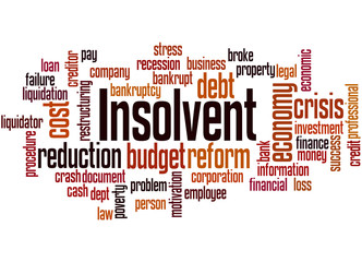 Insolvent word cloud concept 3