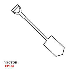 shovel. icon. vector illustration