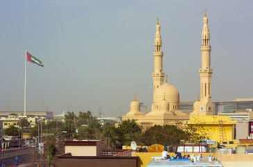 Fototapeta na wymiar View on architecture in Dubai (mosque),United Arab Emirates