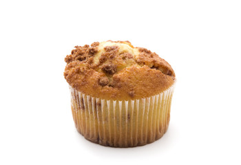 Brown Sugar and Cinnamon Muffins on a White Background