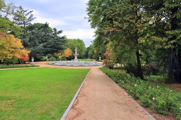 Madrid park - Sabatini Gardens. Jardines de Sabatini.
