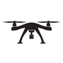 aerial drone with camera icon- vector illustration - obrazy, fototapety, plakaty