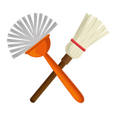 sanitary brush with mop