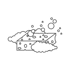 sponge with soap foam